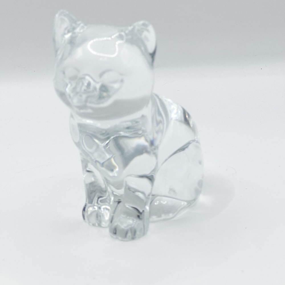 Princess House Pets lead Crystal vintage cat figurine paperweight